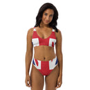 UK Flag High-Waisted Bikini