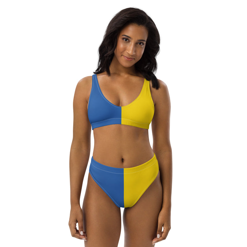 Ukrainian Flag High-Waisted Bikini