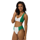 Nigerian Flag High-Waisted Bikini
