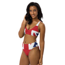 UK Flag High-Waisted Bikini