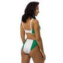 Nigerian Flag High-Waisted Bikini