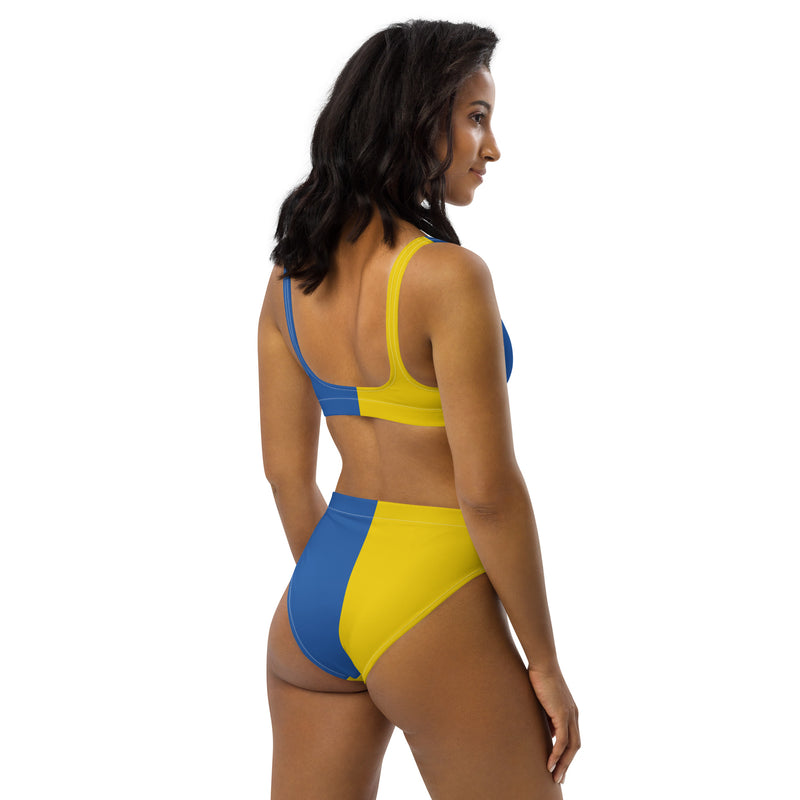 Ukrainian Flag High-Waisted Bikini