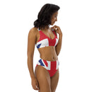 UK Flag High-Waisted Bikini