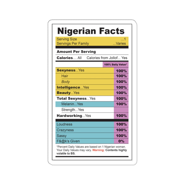 Nigerian Facts Stickers