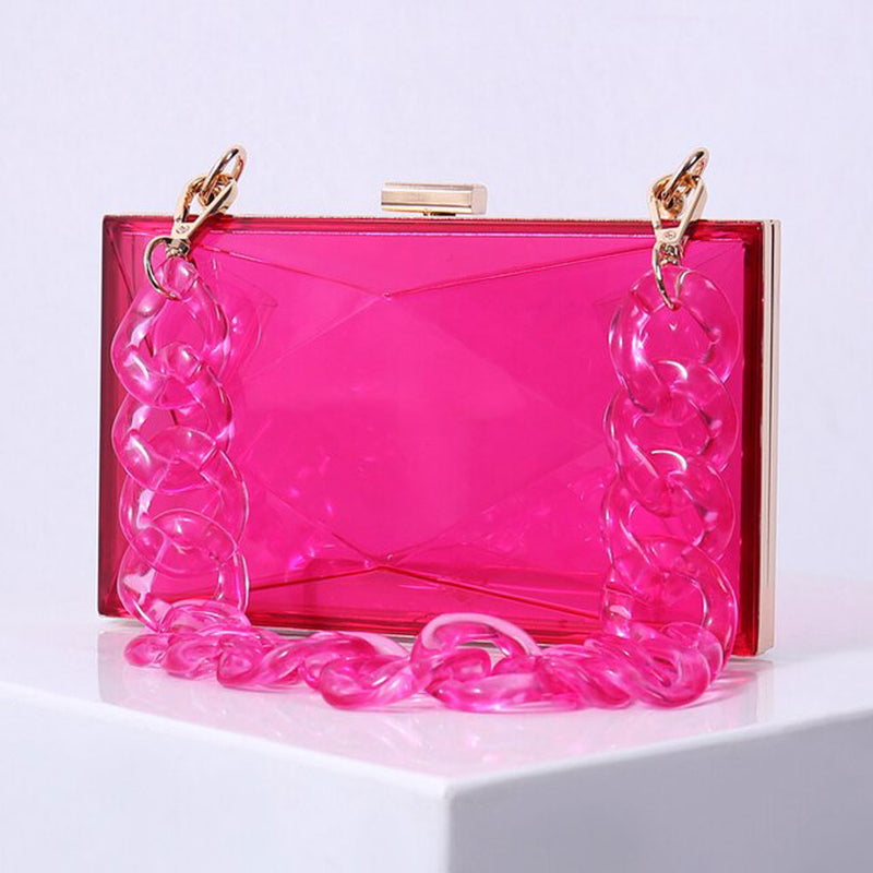 Acrylic Diamond Clutch Bag