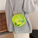 Acrylic Shell Pearl Strap Clutch Bag
