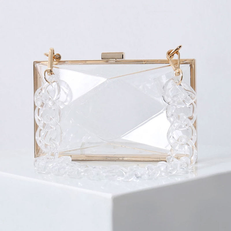 Acrylic Diamond Clutch Bag