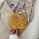 Acrylic Shell Pearl Strap Clutch Bag